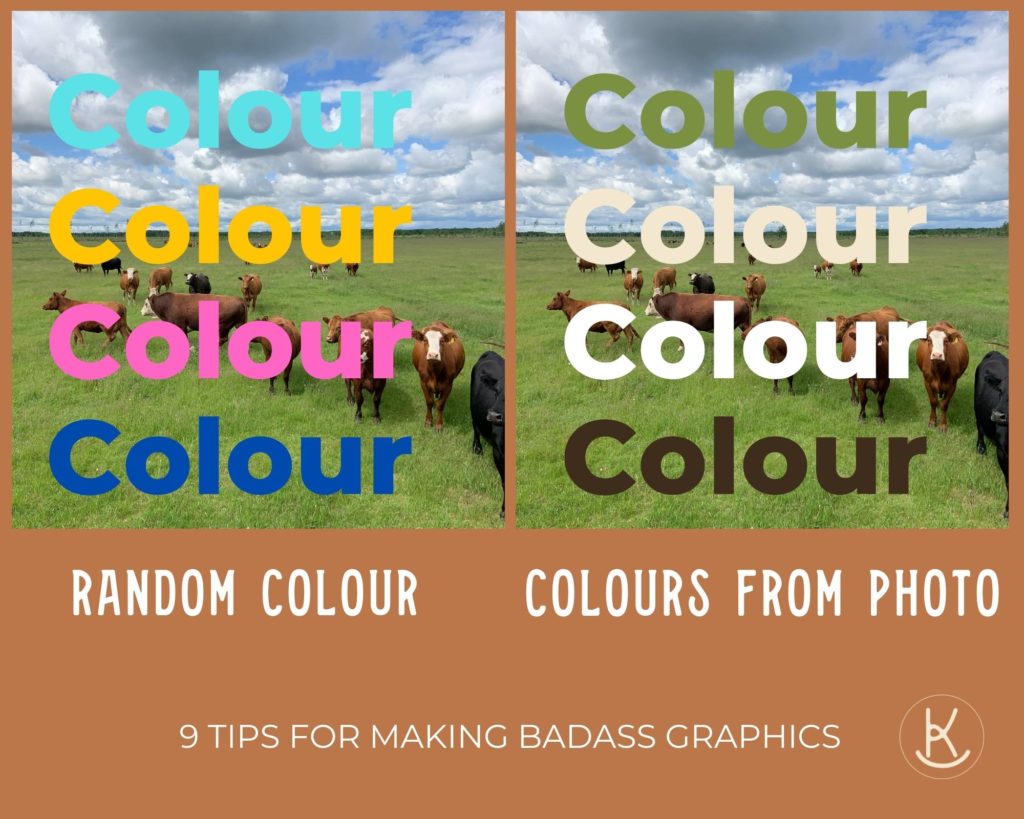 Colour palette graphic design